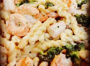 A picture of broccoli pasta