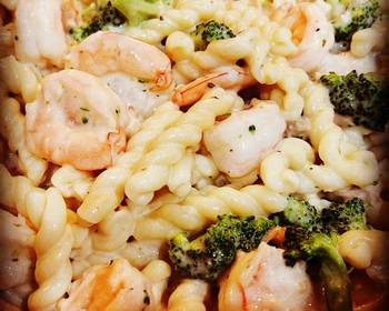 Without Fail Making Recipe Broccoli Shrimp Alfredo Pasta Yummy