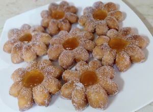 صورة لوصفة دونات الوردة