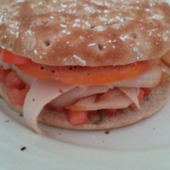 Dean's Juicy Brushetta Turkey Deli Sandwich (Healthy Eating) A picture of Dean's Juicy Brushetta Turkey Deli Sandwich (Healthy Eating).