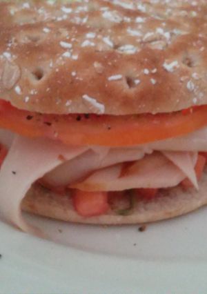 A picture of Dean's Juicy Brushetta Turkey Deli Sandwich (Healthy Eating).