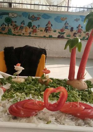 A picture of Salad decoration.