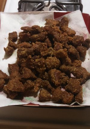 A picture of Deep fried venison.