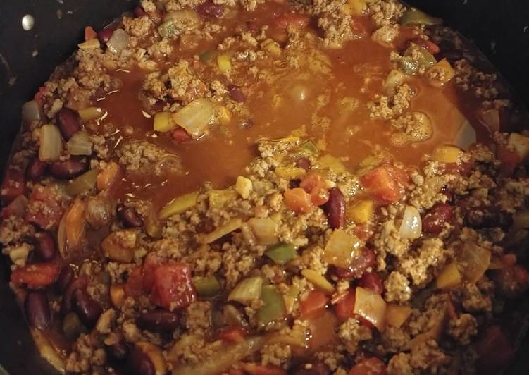 Steps to Prepare Homemade Turkey chili