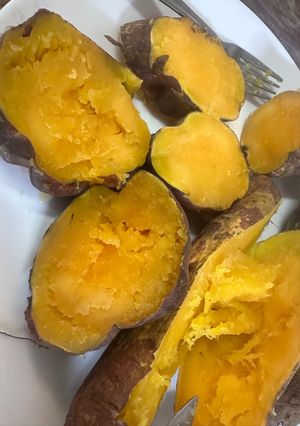 صورة لوصفة بطاطا حلوة بطريقة سهلة