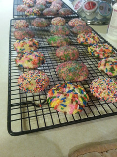 A picture of Vanilla Sugar Cookies with Sprinkles.