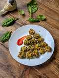 Dal Palak fritters (Bhajiya)