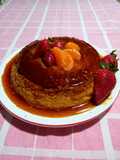 Flan sabor mandarinas