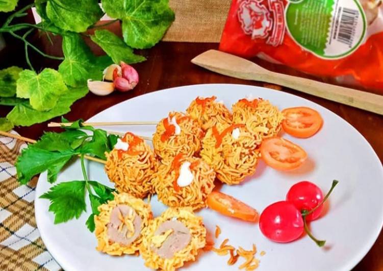 Resep Bola Mie Isi Bakso Anti Gagal