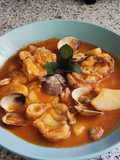 Monkfish, Shrimp, and Clam Stew with Potatoes