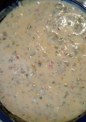 A picture of Cheesy olive dip.