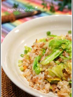 A picture of Spring Cabbage & Ground Pork Fried Rice.