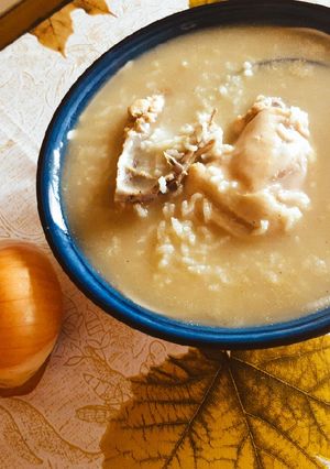 صورة لوصفة شوربة الأرز مع دجاج