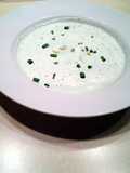Chilled spicy cucumber avocado soup