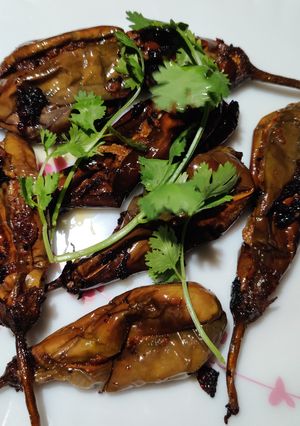 A picture of Stuffed Brinjal.