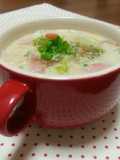 Japanese-style Chinese Cabbage, Bacon and Soy Milk Soup