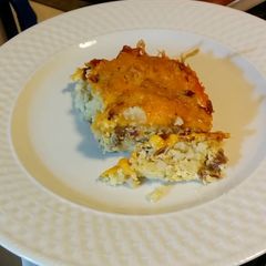 A picture of Tator Tot Breakfast Casserole.