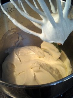 A picture of eggnog whipped cream.