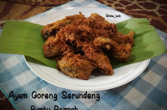 Resep Ayam Goreng Serundeng Bumbu Rempah Irit Anti Gagal