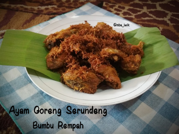 Resep Ayam Goreng Serundeng Bumbu Rempah Irit Anti Gagal