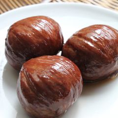 A picture of Our Family Recipe for Chestnuts Simmered in Their Inner Skins.
