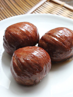 A picture of Our Family Recipe for Chestnuts Simmered in Their Inner Skins.