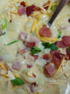 A picture of Potato Sausage & Cheese Chowder.