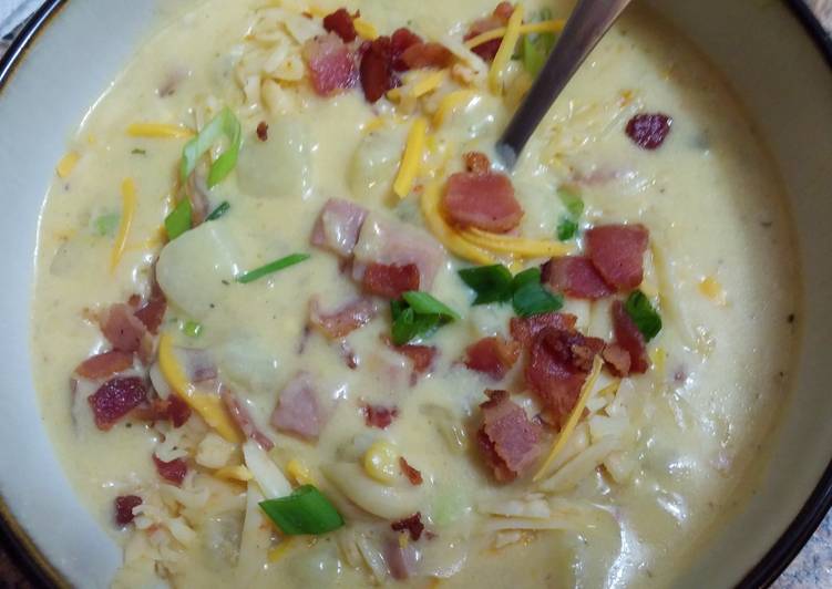 Recipe of Any-night-of-the-week Potato Sausage &amp; Cheese Chowder