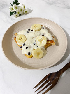 Foto resep American waffle with cream cheese