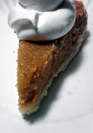 A picture of Ms. B's Sweet Potato Pie.