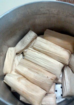A picture of tamales dulces (sweet tamales).