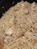 Chicken Scampi with garlic Parmesan rice