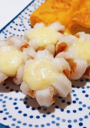 รูปของ ชิกุว่าชีส รูปดอกไม้ ちくわチーズ ตกแต่งข้าวกล่องเบนโตะได้