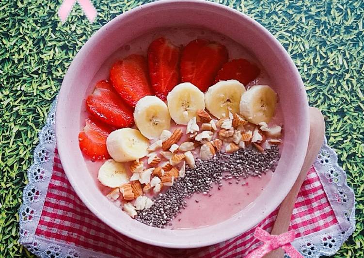 Resep Pinky Smoothie Bowl Anti Gagal