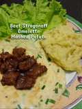 Beef Stroganoff Omelette with Mashed Potato ala Annaswa