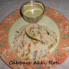 A picture of Cabbage Akki roti.