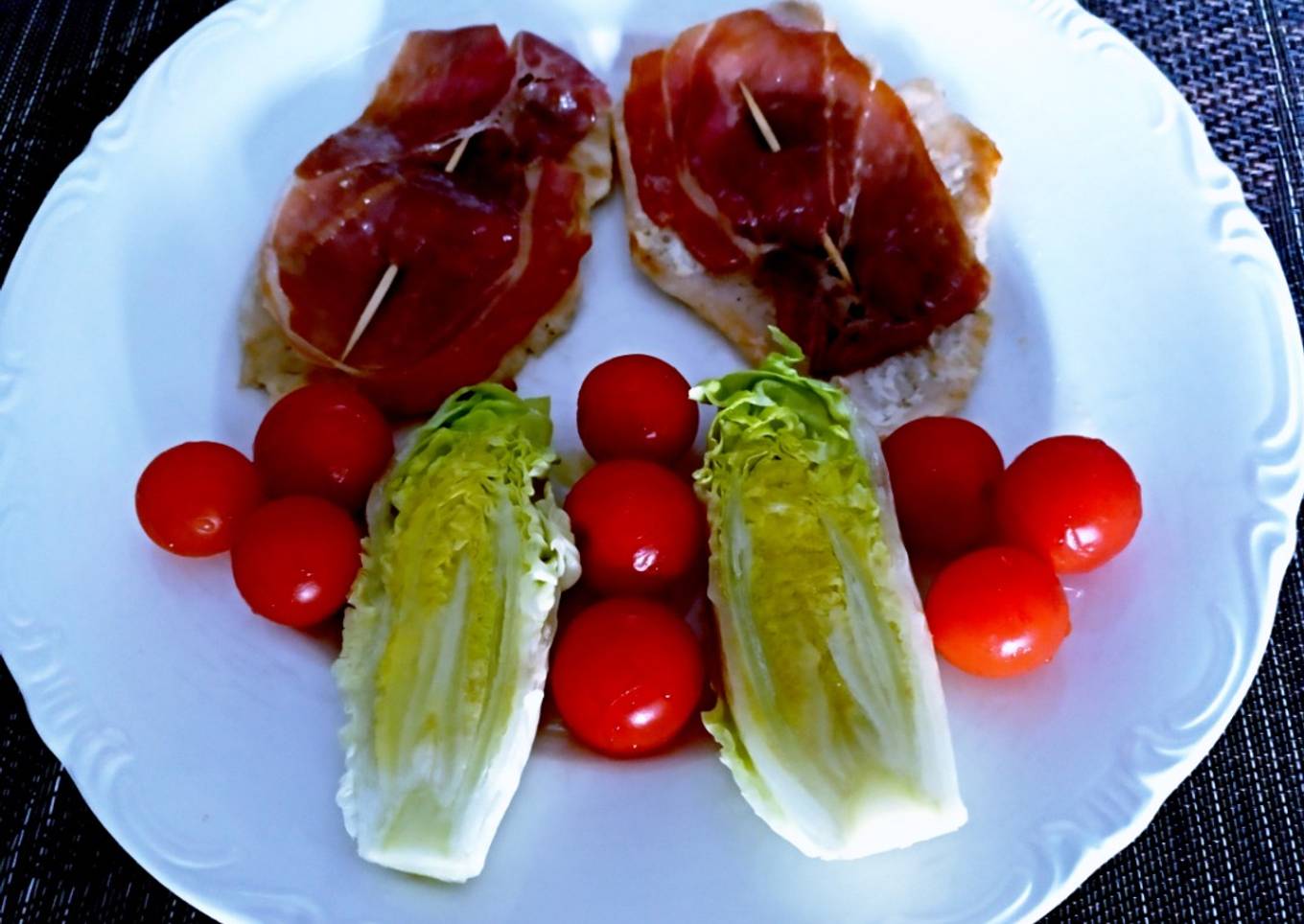 Filetes de pollo con jamón
