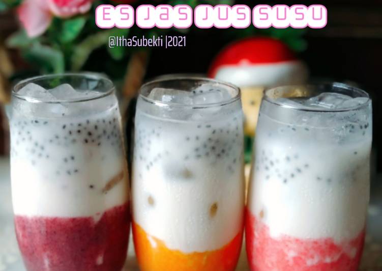 Resep Baru Es Jas Jus Susu Nikmat Lezat