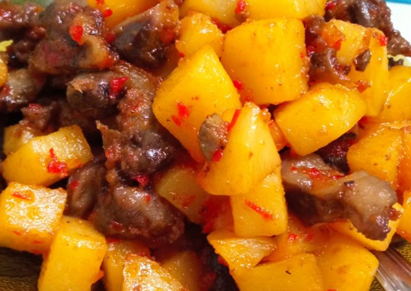 Sambal goreng kentang ati ayam