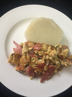 A picture of Sausage Scrambled Eggs.