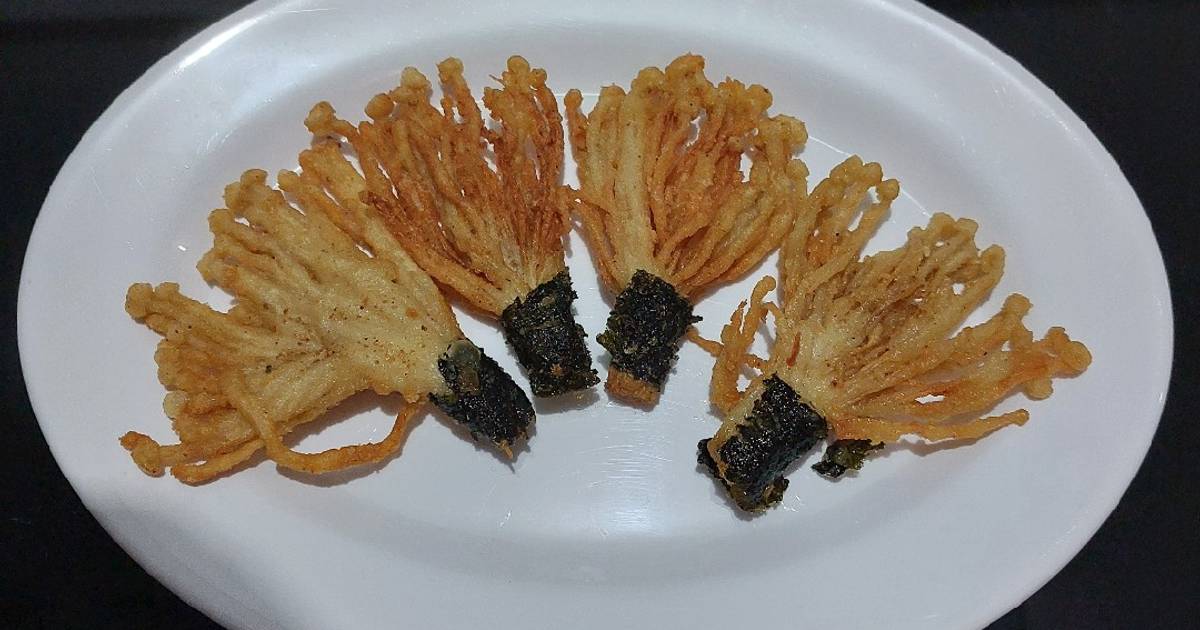 Resep Jamur Enoki Kipas Crispy Gagang Nori Oleh Puspitasari Anggradewi