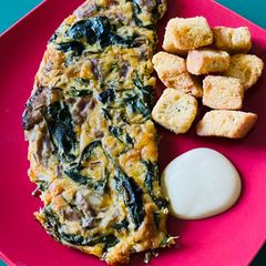 A picture of Spinach egg frittata.