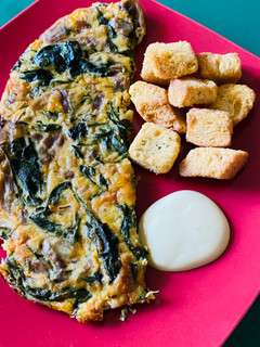 A picture of Spinach egg frittata.