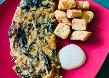 Ready to Serve Spinach egg frittata Home Style