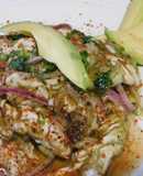 Camarones en aguachile estilo Mazatlán, Sinaloa