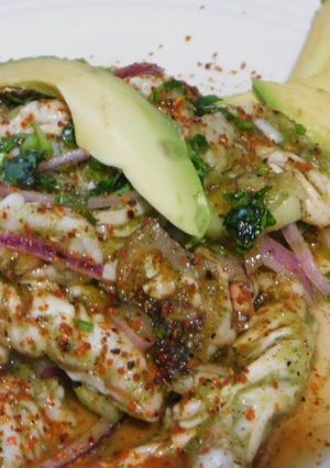 Una foto de Camarones en aguachile estilo Mazatlán, Sinaloa