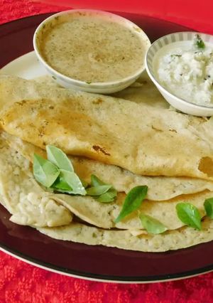 A picture of Foxtail Rice Dosai.