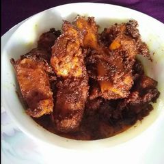 A picture of Mutton masala without onion tomato.