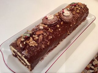 Bûche de noël à la mousse au chocolat