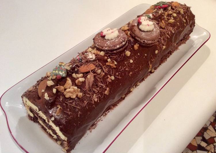 Recette: Bûche de noël à la mousse au chocolat